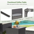 thumbnail image 3 of Barara King Outdoor Collection Set, Patio Conversation Table Chair Set, 5 Pieces Outdoor Wicker Sofa Set with Coffee Table and 2 Ottomans, 3 of 6