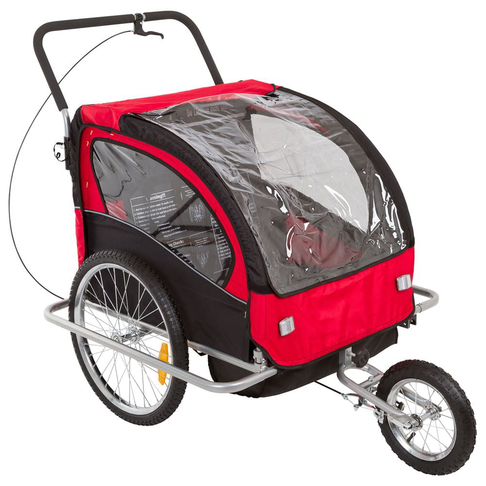 double buggy child bike trailer