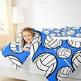 thumbnail image 4 of jejeloiu Volley Sports Full Size Comforter Sets,Boys Ball Game Bedding Comforter Set,White Blue Bedding Sets For Teens,Super Cozy Room Decor,3 Pieces, 4 of 8