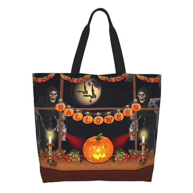 Easygdp Halloween Decoration Bolsas Tote para Mujer, Bolsos de Hombro para Viaje, Bolsos de Mano de Gran Capacidad para Compras y Trabajo