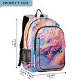 thumbnail image 2 of FORMRS Unisex School Backpack 17" Student Travel Bag with Laptop Compartment, Pink Dragon Pattern, 2 of 7