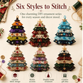thumbnail image 4 of Layered Fabric Tree Ornament DIY Sewing Kit,DIY Quilted Christmas Tree Kit, Seasonal Patchwork Style, Handmade Craft With Buttons, Holiday Home Tabletop Decor, 4 of 6