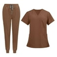 thumbnail image 2 of TISHITA Nursing Uniform Scrub Set Nurse Top and Pants V Neckline Clothes Work Suits L, 2 of 8