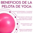 thumbnail image 2 of Pelota Pilates Yoga + Bomba Manual Centurfit  Rosa 60 Cm Fitness, 2 of 9
