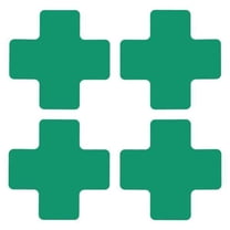 Brady Floor Tape,Green,2 inx5 in,Cross,PK20 104467