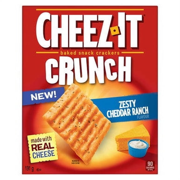 Cheez-It Crunch, Zesty Cheddar Ranch 191g/6.7 oz {Imported from Canada}
