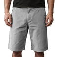 thumbnail image 2 of Men's Vintage Corduroy Shorts Elastic Waist Drawstring Cargo Short Multi-Pocket Lightweight Summer Casual Beach Shorts Light Gray XXXL, 2 of 5