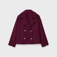 thumbnail image 4 of Ounisa Women's Winter Coats Long Sleeve Lapel Mid-thigh A-Line Outerwear Double Breasted Pea Coat, 4 of 4