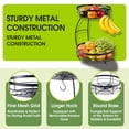 thumbnail image 5 of 2-Tier Fruit Basket Stand with Banana Hook, Detachable Metal Wire Fruit Bowl, Kitchen Countertop Organizer for Fruits, Vegetables & Snacks, Black, 5 of 7