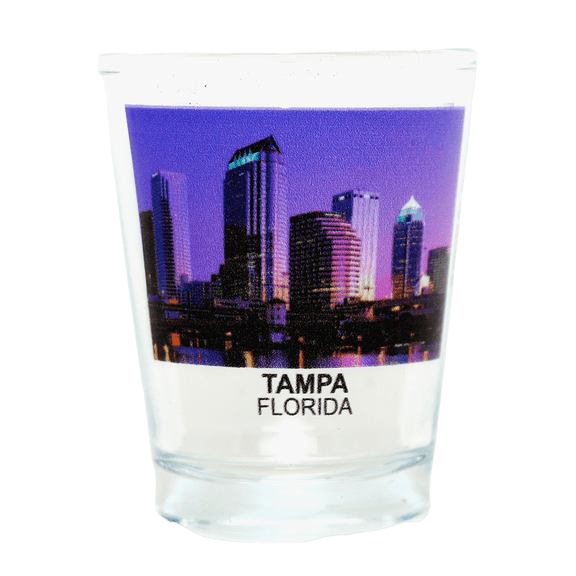 Tampa Florida City Skyline Color Photo Shot Glass