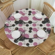 Little Baby Sloth Print Round Fitted Stretch Tablecloth Elastic Fitted Table Covers for Dining Picnic Patio