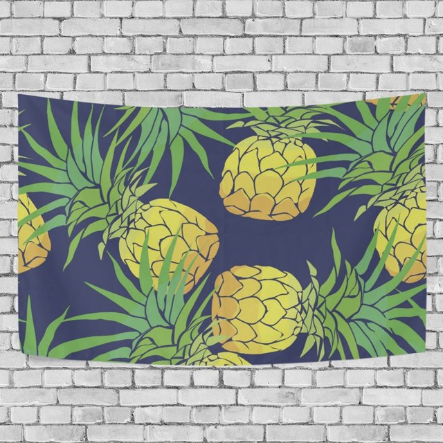 Tapiz de Frutas Tropicales ABPHQTO de Piña decoración colgante de pared 128x150 cm