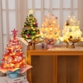 thumbnail image 3 of Festive 2.13ft Tabletop Xmas Tree - Illuminated with Star Lights, Perfect for Home & Desktop Holiday Charm, 3 of 10