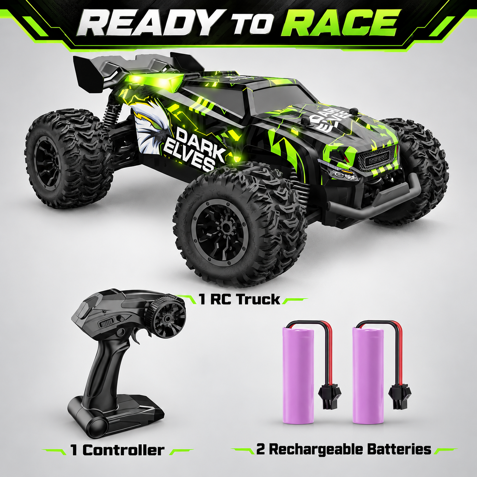 Wefone Lightning Hawk Glow RC Monster Truck photo 5