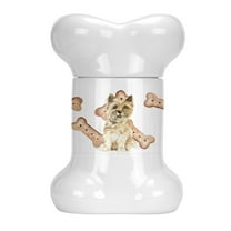 Carolines Treasures CK2311BSTJ Cairn Terrier Bone Shaped Treat Jar