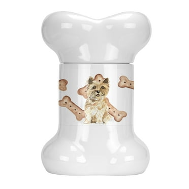 Carolines Treasures CK2311BSTJ Cairn Terrier Bone Shaped Treat Jar