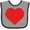 Heather and Black, variant on Inktastic Red Heart Boys or Girls Baby Bib