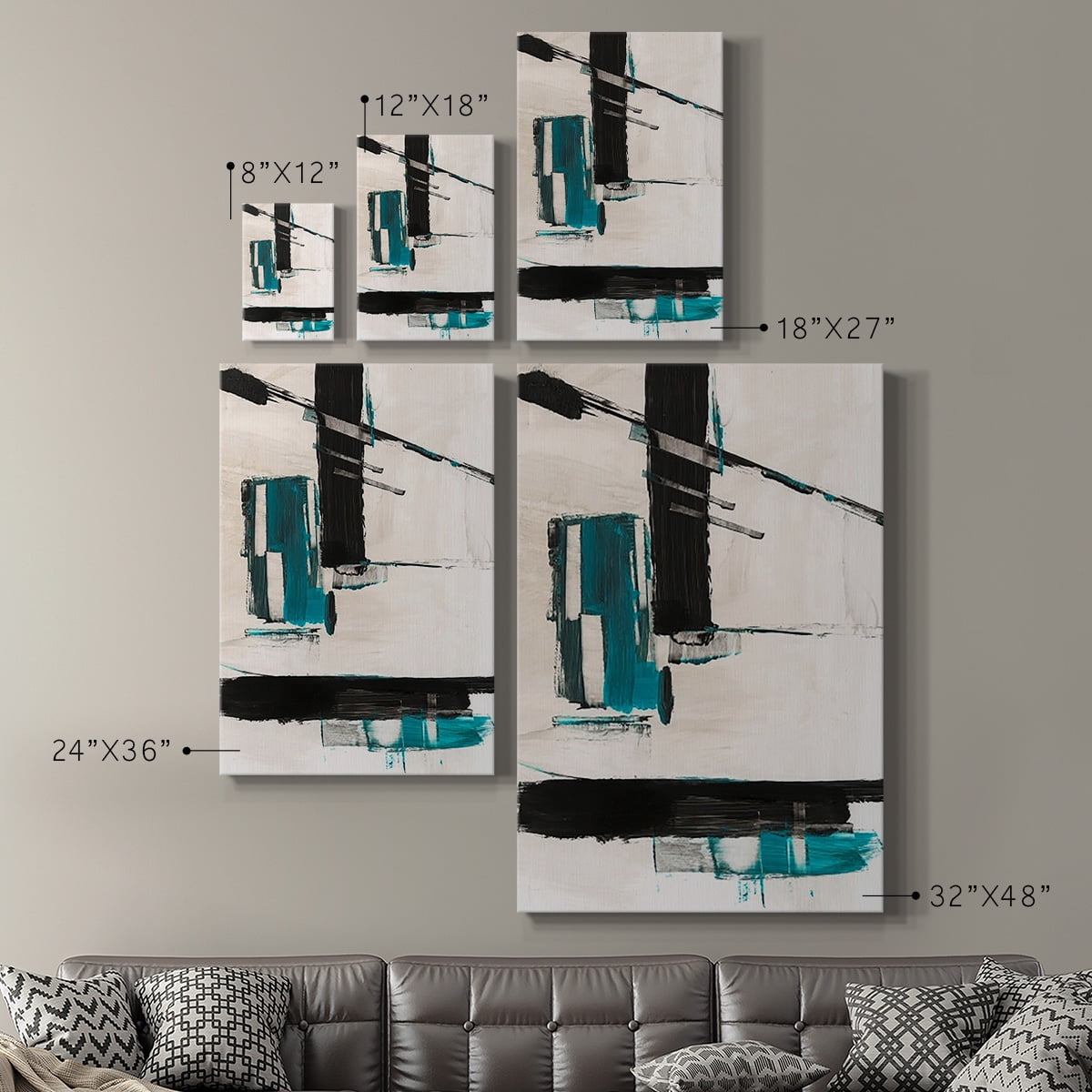 Geometry Notes II Premium Gallery Wrapped Canvas - Ready to Hang