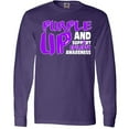 thumbnail image 3 of Inktastic Purple Up Epilepsy Long Sleeve T-Shirt, 3 of 5