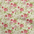thumbnail image 1 of oneOone Polyester Spandex Pink Fabric Florals Craft Projects Decor Fabric Printed By The Yard 56 Inch Wide, 1 of 5