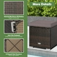 thumbnail image 6 of Gymax 2PCS Outdoor Patio Ottomans Hand-Woven PE Wicker Footstools w/ Removable Cushions Grey, 6 of 9