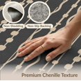 thumbnail image 6 of ODIKA 6'x9' Beige Charcoal Cascade Design Washable Area Rug Modern Vertical Lines with Geometric Flair for Family Room, Living Mater Bedroom, Non-Slip, Easy Care, 6 of 7