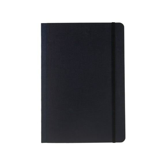 Fabriano Ecoqua Plus Fabric-Bound Notebook, 5.8" x 8.3", A5, Lined, Navy