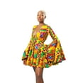 thumbnail image 6 of Dress For Women African-Style Sexy Deep V-Neck Women'S Flared Long-Sleeved One-Piece Short Skirt Fashion Skirt, 6 of 6