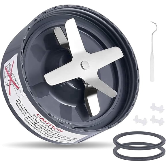 Replacement Extractor Blade for NutriBullet 600W / 900W Pro Series Blender with Silicone Rubber Gaskets Seal Ring