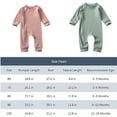 thumbnail image 6 of Jkerther Newborn Baby Boy Girl Romper Clothes Infant Solid Ribbed Onesie Bodysuit Jumpsuit Outfits, 6 of 6
