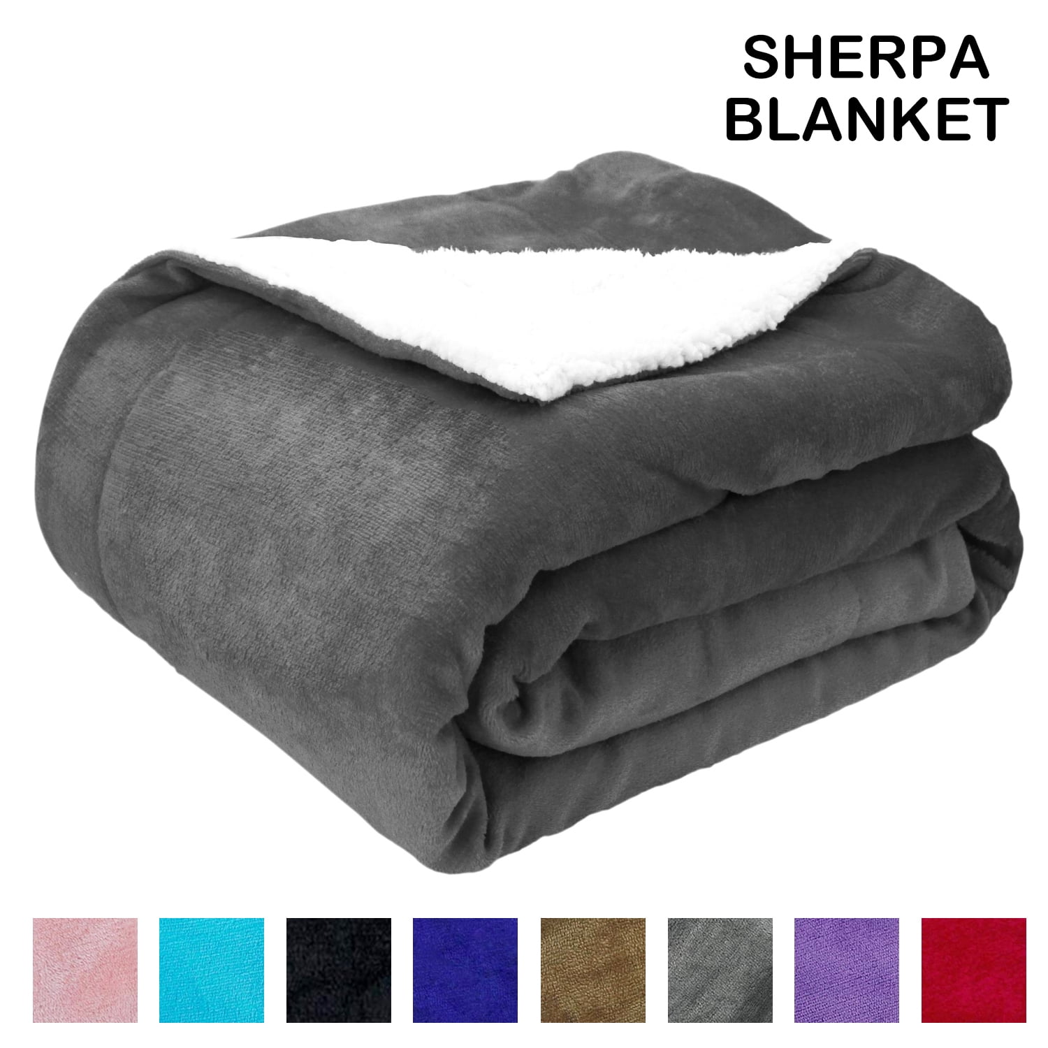 Rtizon Fuzzy Blanket for Bed, 50x60, Grey Fluffy Blankets for Teen Girls,  Sherpa Fleece Blanket for Couch, Cozy Soft Plush Throw Blanket for Sofa