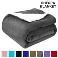 thumbnail image 1 of Sherpa Fleece Throw Blanket, Throw Size Soft Fuzzy Throw Blankets, Gray Warm Blanket, Cozy Fluffy Comfy for Sofa, Couch, Bed, Camping, Travel, 50" x 60", 1 of 8
