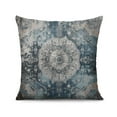 thumbnail image 2 of Boho Blue Carpet Pattern Linen Ethnic Design Throw Pillow Covers 18 X 18 Inch, Set Of 4, Linen Study Sofa Cushion Cover Indoor Living Room Home Decor, 2 of 6