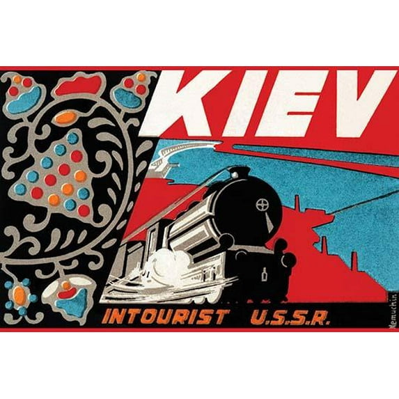 Kiev - Intourist U.S.S.R.-Fine Art Canvas Print (20" x 30")