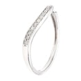 thumbnail image 2 of 10k White Gold Curved Diamond Wedding Band Guard (1/8 cttw, I-J Color, I2-I3 Clarity), 2 of 5
