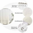 thumbnail image 6 of Cream Geometric Waterproof Fabric Shower Curtain,Modern White Stripe Abstract Distortion Art Waterproof Fabric Shower Curtain for Bathroom Bathtubs Shower Curtains with 12 Hooks Extra Long 72x96, 6 of 8