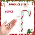 thumbnail image 2 of 60Pcs Fake Candy Canes, 1.2" Polymer Clay Candy Cane Craft, Mini Christmas Decorations, Peppermint Ornaments for Tree Hanging DIY Decor Supplies, Red White, 2 of 5