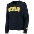 thumbnail image 2 of Women's Colosseum Navy Michigan Wolverines Campanile Pullover Sweatshirt, 2 of 3