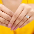 thumbnail image 4 of Silvago Jewel 1.6 Ct Round Cut Simulated Diamond Rings for Gifts - 14k White Gold Rings for Gifts - Christmas Special Gift for Her - Heart Shape Proposal Rings - Forever Diamond Ring for Women's, 4 of 8