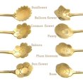 thumbnail image 3 of Juego de cucharas de flores de 8 piezas, cucharas de té reutilizables de acero inoxidable Cuchara agitadora Cuchara de café Cuchara mezcladora Vajilla para fiesta de té Longitud: 4.9 pulgadas Oro Jormftte HMHZ1068-1, 3 of 7