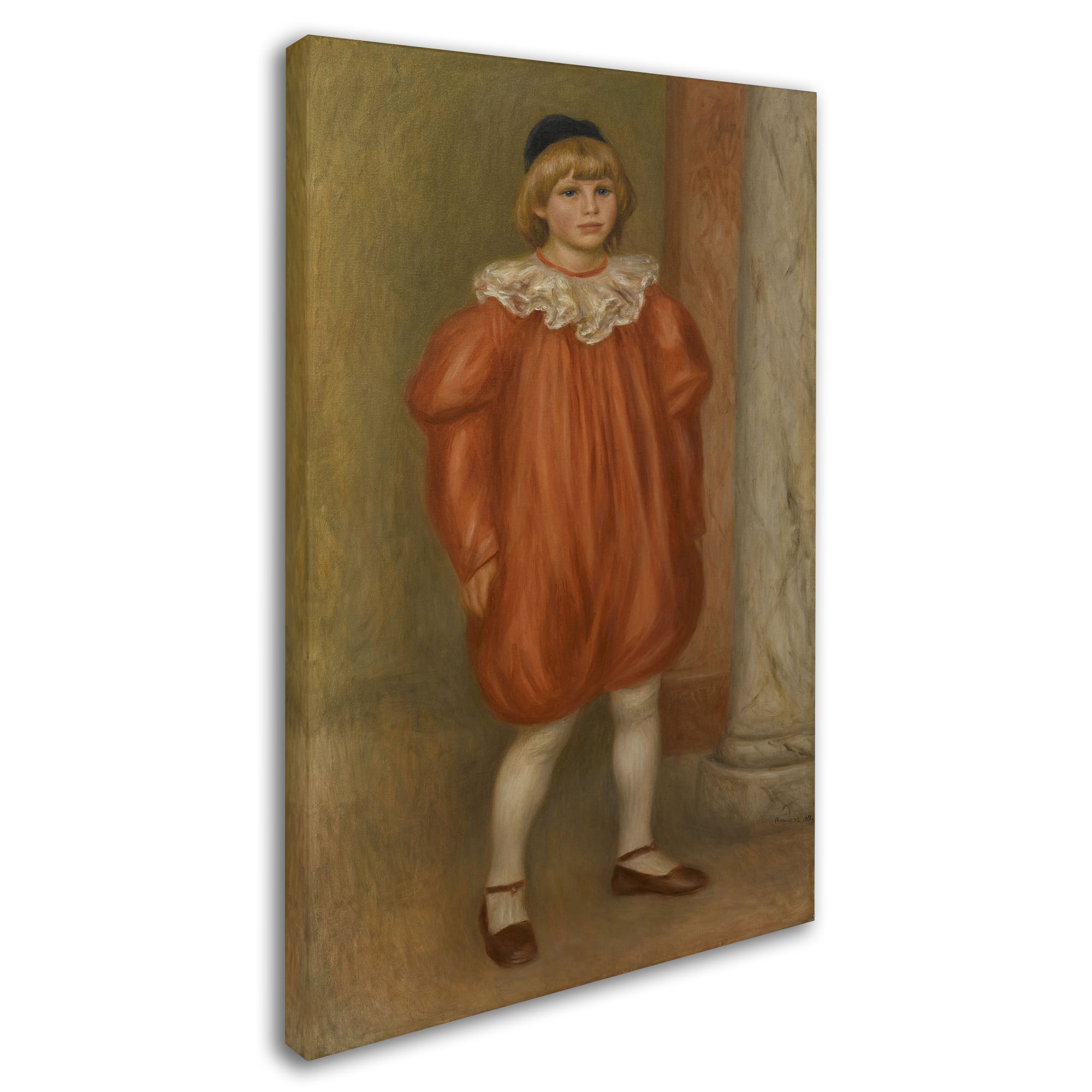 Renoir 'Claude Renoir In Clown Costume' Canvas Art