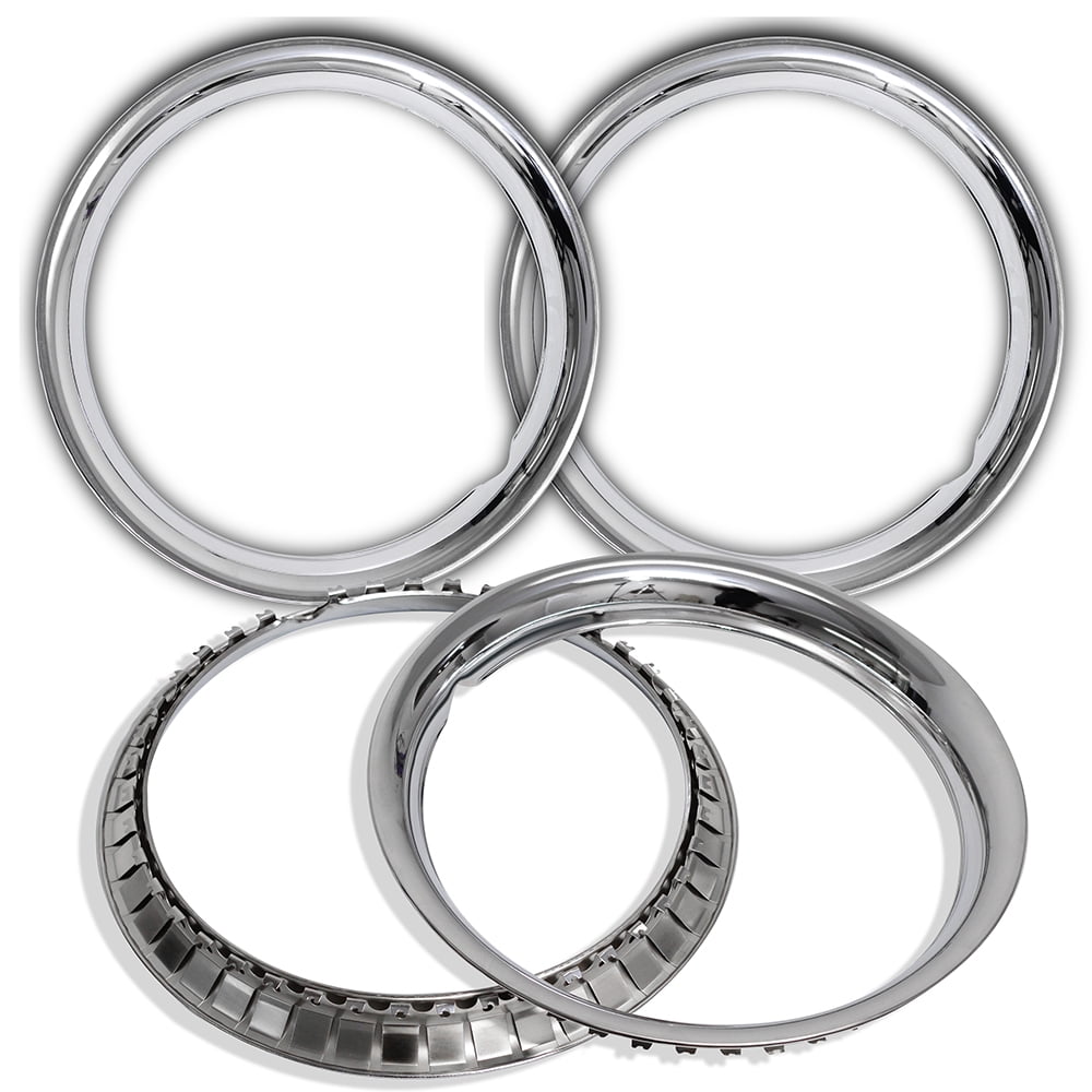 Zogenaamd Trots prachtig OxGord 15-Inch Diameter Steel Beauty Rims Trim Rings, Chrome (Pack of 4) -  Walmart.com