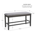 thumbnail image 4 of Powell Thewlis 25" Backless Farmhouse Counter Height Bench, Gray, 4 of 11