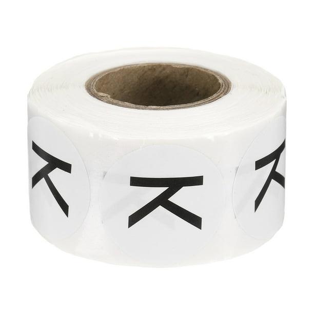 Uxcell 500 Pcs 1 Pulgada Etiquetas de Inventario de Letra K Etiquetas Redondas