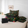thumbnail image 5 of Feelyou Neon Jungle Mushroom Twin Bedding Sets 7-Piece for Teen, Green Skull Skeleton Bedding Comforter Set, Cartoon Theme Reversible Sheet Sets, Microfiber Bedroom Decor, 5 of 7