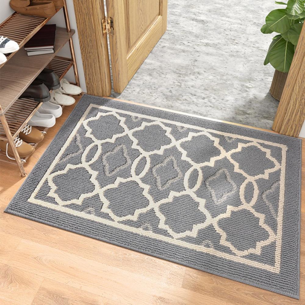 Indoor Outdoor Doormat Geometric Throw Rugs Machine Washable Farmhouse