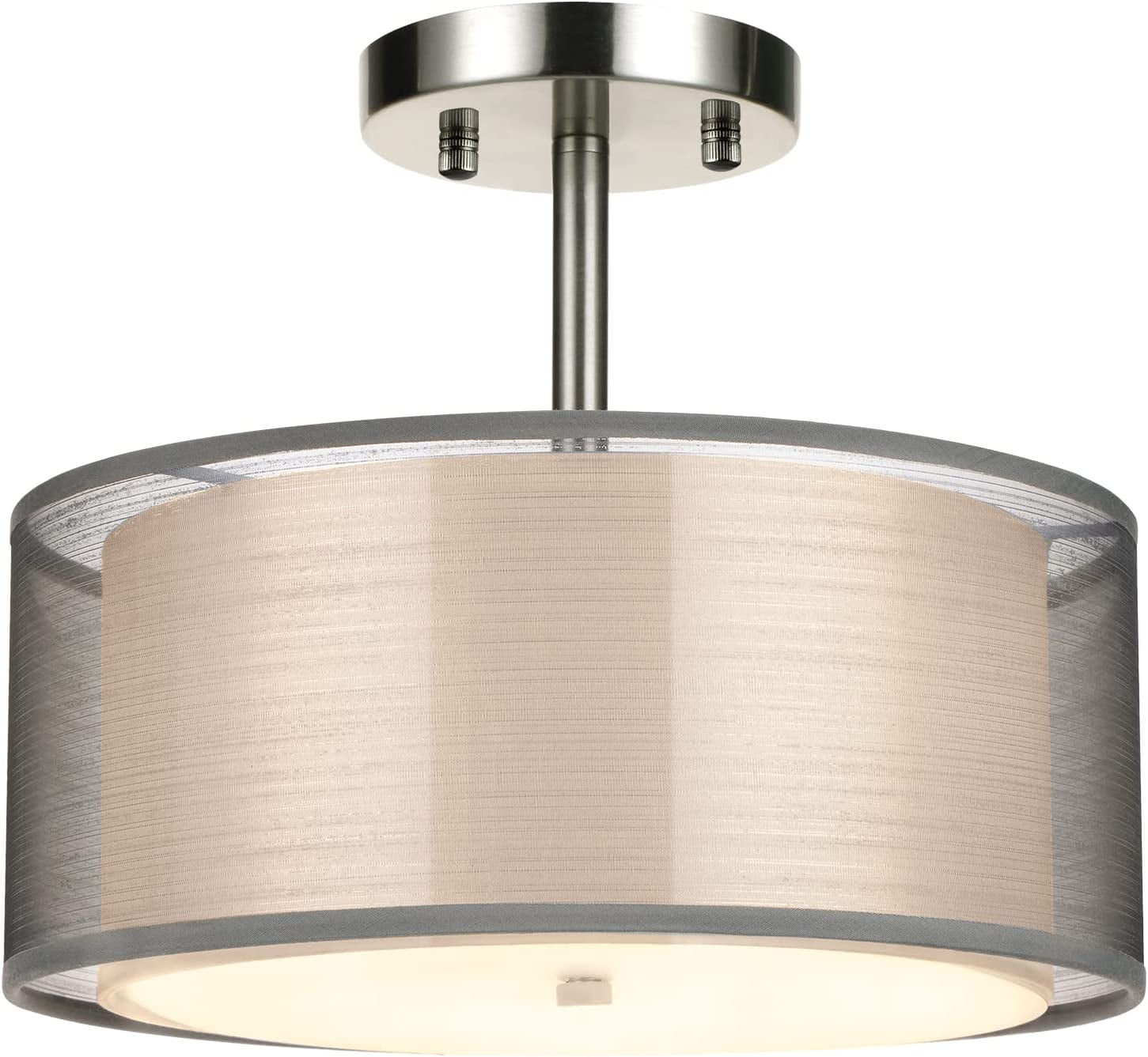 Flush Mount Ceiling Light,3Lights Modern Light Fixtures Ceiling Mount Drum Light Fixture for