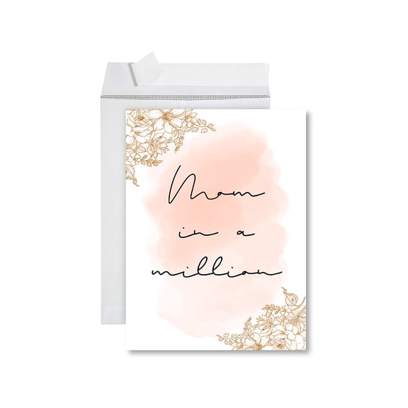 Koyal Wholesale Funny Mother's Day Jumbo Card With Envelope, Mom In A Million, Set of 1