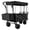 Black, variant on Collapsible Wagon with Canopy, 220lbs Foldable Wagon, Beach Wagon Cart with Big Wheels and Canopy with Adjustable Push Pulling Handles