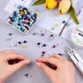 thumbnail image 2 of 1Set DIY Jewelry Bracelet Making Kits 200Pcs 6mm Dyed Round Natural White Jade Beads and Flat Elastic Thread Colorful 6mm Hole: 1mm 200pcs/box, 2 of 7